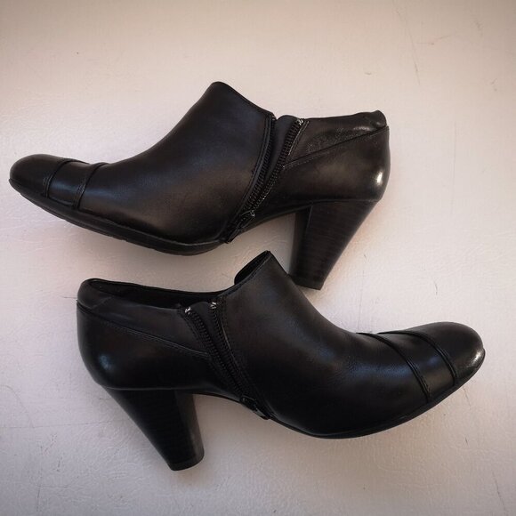 Clarks Bendables Ladies Size 6M Black Leather Upper Shoes - Picture 3 of 10